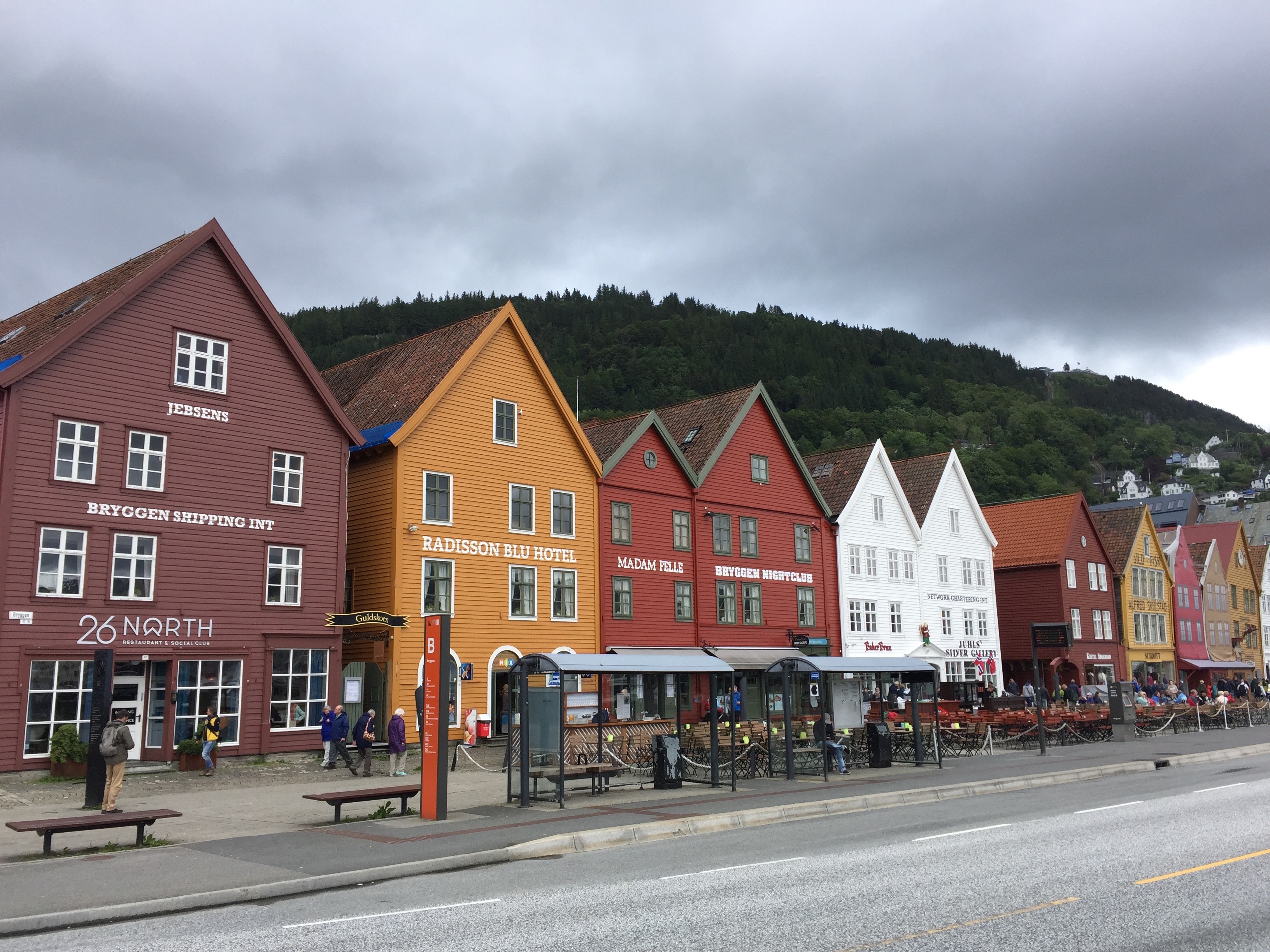 Bergen Norwegen Hanseviertel Bryggen