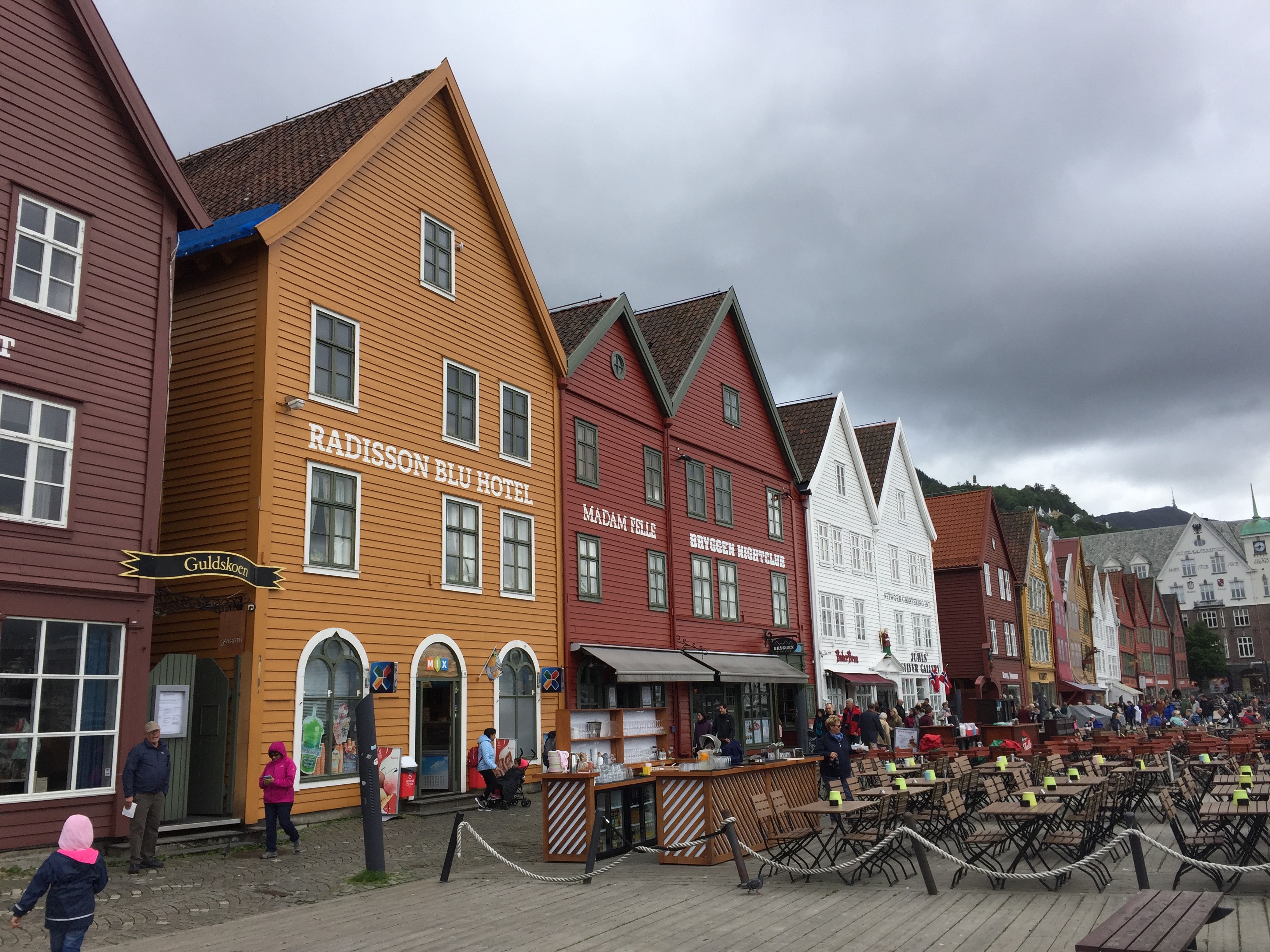 Bergen Norwegen Hanseviertel Bryggen